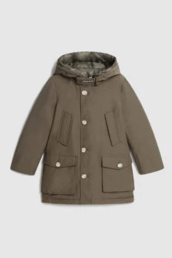 Woolrich Arctic Parka Da Bambino In Ramar Cloth - Bambino - Verde